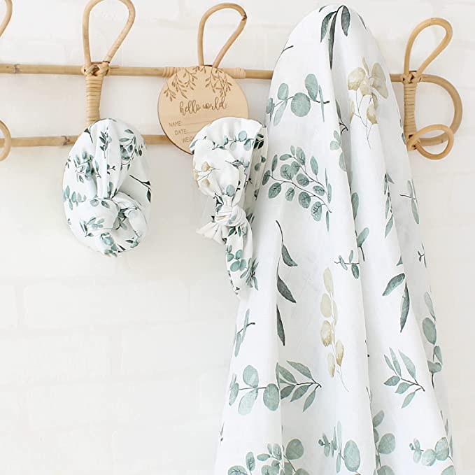 Eucalyptus Leave Muslin Wrap Set