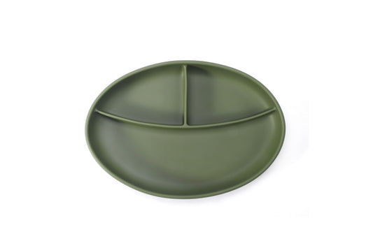 Suction Silicone Plate - Olive