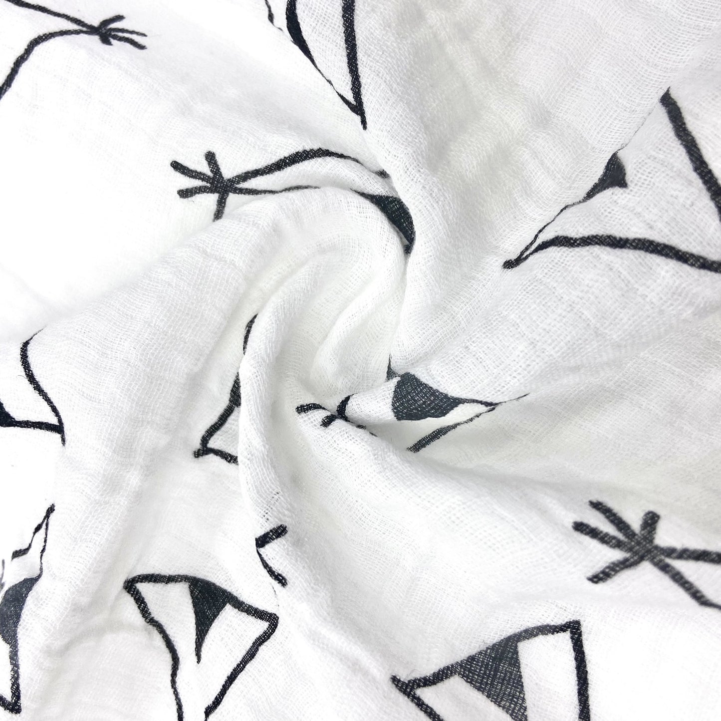 Muslin Wraps - Black and White Pattern - 2 Pack