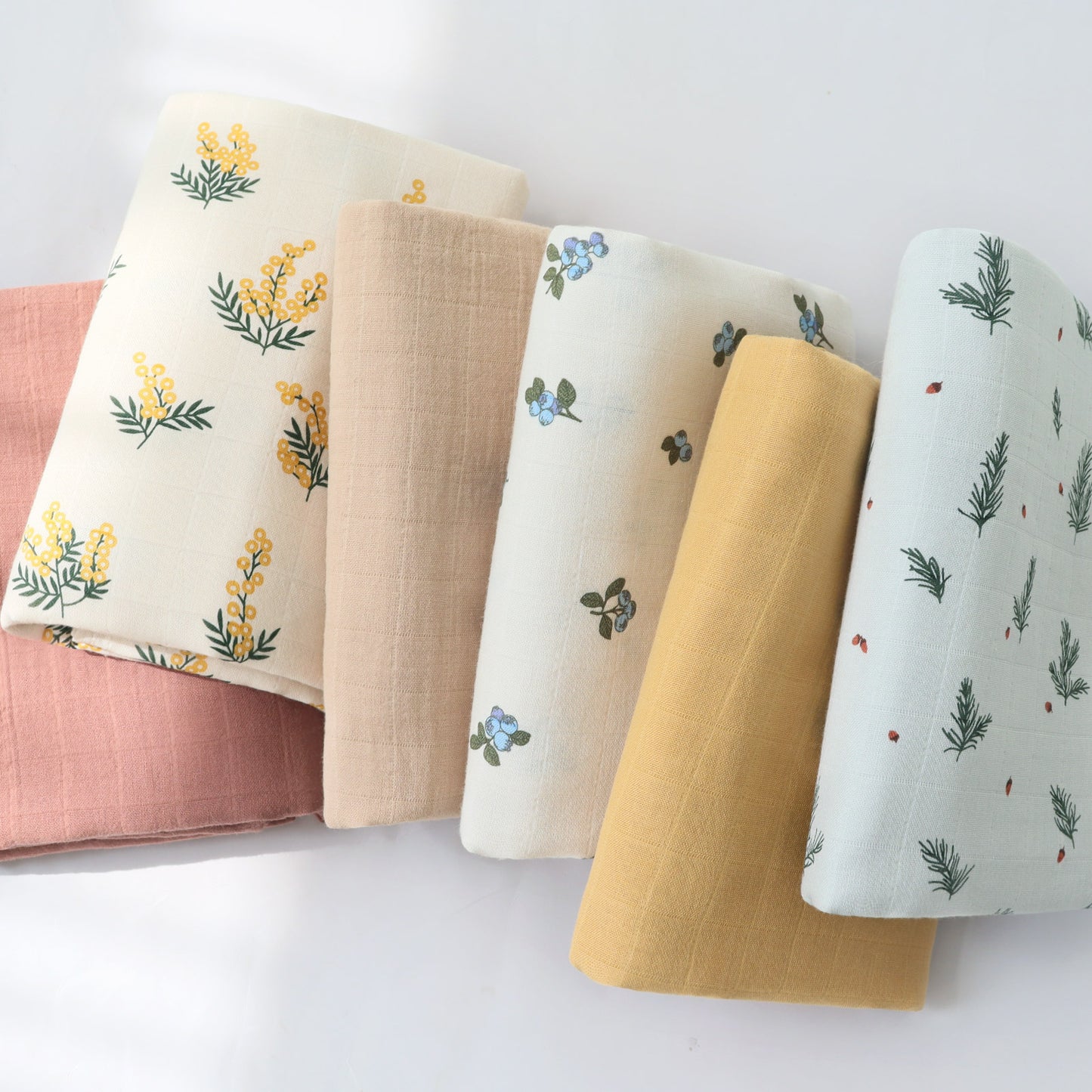 Floral 100% Organic Cotton Muslin Wrap