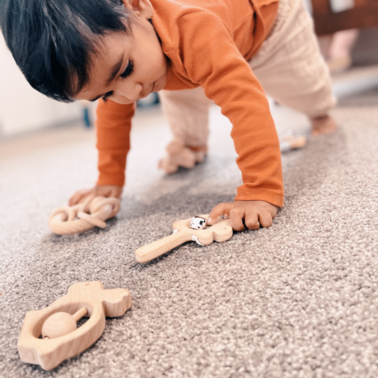 Wooden Rabbit Rattle Toy